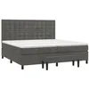 Image de vidaXL Sommier à lattes de lit et matelas Gris foncé 200x200cm Velours