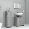 Image de vidaXL Ensemble de meubles de salle de bain 3 pcs Sonoma gris