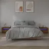 Image de vidaXL Tables de chevet 2 pcs avec LED chêne fumé 60x35x40 cm