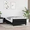 Image de vidaXL Sommier à lattes de lit et matelas Noir 80x200 cm Tissu