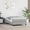 Image de vidaXL Sommier à lattes de lit avec matelas Gris clair 90x200 cm Tissu