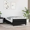 Image de vidaXL Sommier à lattes de lit avec matelas Noir 90x200 cm Tissu