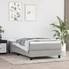 Image de vidaXL Sommier à lattes de lit avec matelas Gris clair 100x200cm Tissu