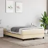 Image de vidaXL Sommier à lattes de lit avec matelas Crème 120x200 cm Tissu