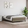 Image de vidaXL Sommier à lattes de lit avec matelas Taupe 140x190 cm Tissu