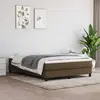 Image de vidaXL Sommier à lattes de lit avec matelas Marron foncé 160x200 cm