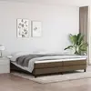 Image de vidaXL Sommier à lattes de lit avec matelas Marron foncé 200x200 cm