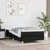 Image de vidaXL Sommier à lattes de lit et matelas Noir 80x200 cm Tissu