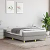Image de vidaXL Sommier à lattes de lit avec matelas Gris clair 120x200cm Tissu