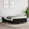 Image de vidaXL Sommier à lattes de lit avec matelas Noir 120x200 cm Tissu