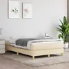 Image de vidaXL Sommier à lattes de lit avec matelas Crème 120x200 cm Tissu