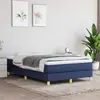 Image de vidaXL Sommier à lattes de lit avec matelas Bleu 120x200 cm Tissu