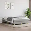 Image de vidaXL Sommier à lattes de lit avec matelas Gris clair 140x190cm Tissu