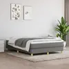 Image de vidaXL Sommier à lattes de lit avec matelas Gris foncé 140x190cm Tissu
