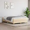 Image de vidaXL Sommier à lattes de lit avec matelas Crème 140x190 cm Tissu