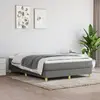 Image de vidaXL Sommier à lattes de lit avec matelas Gris foncé 140x200cm Tissu