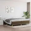 Image de vidaXL Sommier à lattes de lit avec matelas Marron foncé 200x200 cm