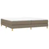 Image de vidaXL Sommier à lattes de lit avec matelas Taupe 200x200 cm Tissu