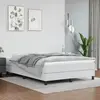 Image de vidaXL Sommier à lattes de lit avec matelas Blanc 140x190cm Similicuir