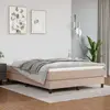 Image de vidaXL Sommier à lattes de lit avec matelas Cappuccino 140x190 cm