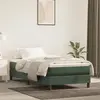 Image de vidaXL Sommier à lattes de lit et matelas Vert foncé 80x200 cm Velours