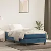 Image de vidaXL Sommier à lattes de lit et matelas Bleu foncé 80x200 cm Velours