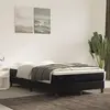Image de vidaXL Sommier à lattes de lit avec matelas Noir 120x200 cm Velours