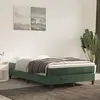 Image de vidaXL Sommier à lattes de lit et matelas Vert foncé 120x200cm Velours