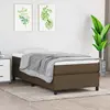 Image de vidaXL Sommier à lattes de lit avec matelas Marron foncé 100x200 cm