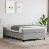 Image de vidaXL Sommier à lattes de lit avec matelas Gris clair 120x200cm Tissu