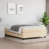 Image de vidaXL Sommier à lattes de lit avec matelas Crème 140x200 cm Tissu