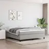 Image de vidaXL Sommier à lattes de lit avec matelas Gris clair 160x200cm Tissu