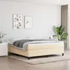 Image de vidaXL Sommier à lattes de lit avec matelas Crème 160x200 cm Tissu