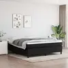 Image de vidaXL Sommier à lattes de lit avec matelas Noir 180x200 cm Tissu