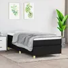Image de vidaXL Sommier à lattes de lit avec matelas Noir 90x190 cm Tissu