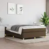 Image de vidaXL Sommier à lattes de lit avec matelas Marron foncé 140x190 cm