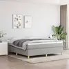 Image de vidaXL Sommier à lattes de lit avec matelas Gris clair 160x200cm Tissu