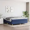 Image de vidaXL Sommier à lattes de lit avec matelas Bleu 160x200 cm Tissu