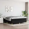 Image de vidaXL Sommier à lattes de lit avec matelas Noir 180x200 cm Tissu