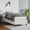 Image de vidaXL Sommier à lattes de lit avec matelas Blanc 90x190 cm Similicuir