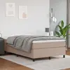 Image de vidaXL Sommier à lattes de lit avec matelas Cappuccino 120x200 cm