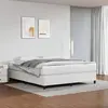Image de vidaXL Sommier à lattes de lit avec matelas Blanc 160x200cm Similicuir