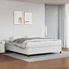 Image de vidaXL Sommier à lattes de lit avec matelas Blanc 180x200cm Similicuir