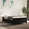Image de vidaXL Sommier à lattes de lit avec matelas Noir 140x190 cm Velours