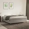 Image de vidaXL Sommier à lattes de lit et matelas Gris clair 160x200cm Velours