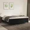 Image de vidaXL Sommier à lattes de lit et matelas Noir 200x200 cm Velours