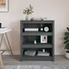 Image de vidaXL Bibliothèque Gris 80x35x97 cm Bois de pin massif