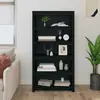 Image de vidaXL Bibliothèque Noir 80x35x154 cm Bois de pin massif