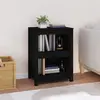 Image de vidaXL Bibliothèque Noir 50x35x68 cm Bois de pin massif