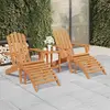 Image de vidaXL Chaises Adirondack de jardin repose-pieds lot de 2 Bois acacia